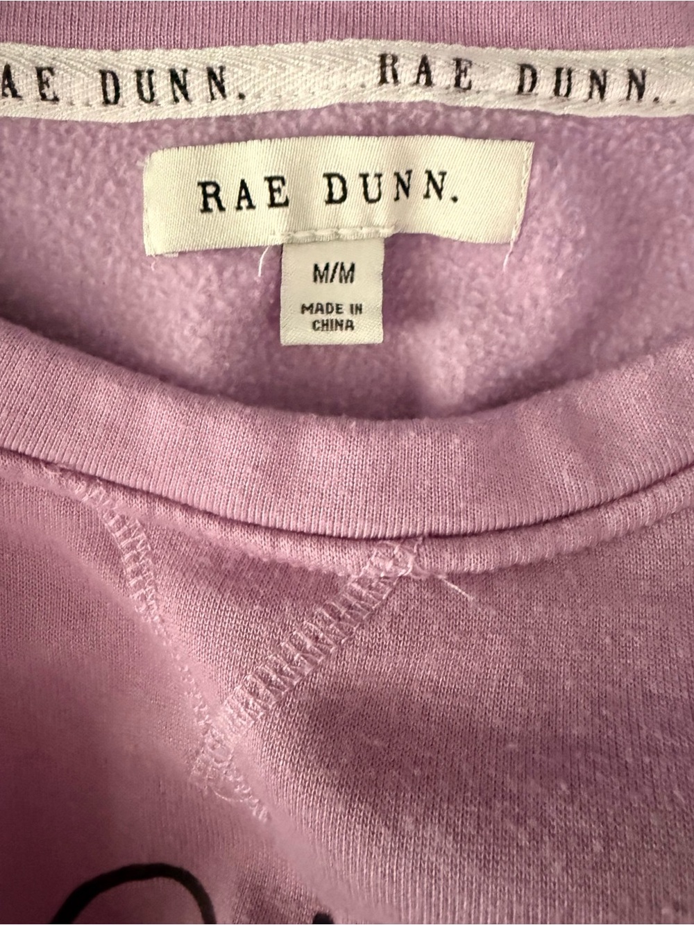 Rae Dunn Lavender LOVE. Pullover Sweatshirt - Picture 3 of 3